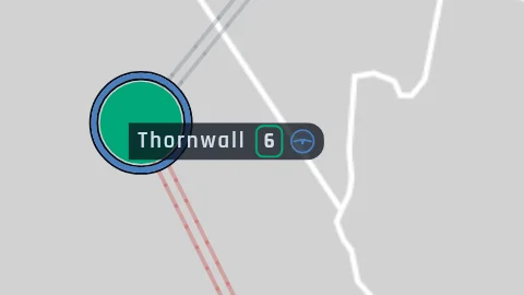 A territory with the ceasefire icon next to its troop count